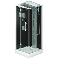AquaVapore Dampfdusche Duschtempel Sauna Dusche Duschkabine D38-03L3-EC 80x80 cm