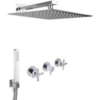 PaulGurkes Unterputz XXL Dusch Set Regendusche 40cm Rainshower