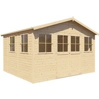 Bertilo Gartenhaus Holz Workshop 1 Naturbelassen 346×297 cm – 8.37 qm Bertilo Gartenhaus Holz Workshop 1 Naturbelassen 346×297 cm – 8.37 qm