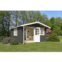 Lasita Gartenhaus Norderney 3 Grau-Grün 390 cm x 390 cm – 10 qm Lasita Gartenhaus Norderney 3 Grau-Grün 390 cm x 390 cm – 10 qm