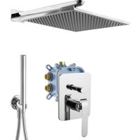 PaulGurkes Regendusche Set Komplett 30cm Regenbrause Einhandmischer Unterputz