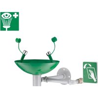 Delabie Sicherheits-Augendusche Wandmontage mit Auffangschale