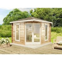 Alpholz Gartenhaus Liwa Compact Spitzdach 300 cm x 300 cm Braun – 7.98 qm Alpholz Gartenhaus Liwa Compact Spitzdach 300 cm x 300 cm Braun – 7.98 qm