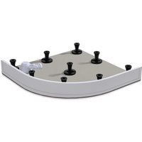 AICA Viertelkreis Runddusche Duschwanne Armatur Schürze-Stellfüße Set für Duschtasse 80X80GQ