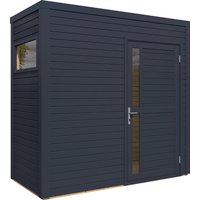 Bertilo Holz-Gartenhaus Cubus 1 Anthrazit 234 cm x 115 cm FSC® – 1.02 qm Bertilo Holz-Gartenhaus Cubus 1 Anthrazit 234 cm x 115 cm FSC® – 1.02 qm