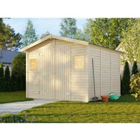 Palmako Dan Holz-Gartenhaus Natur Satteldach Unbehandelt 273 cm x 280 cm – 7.64 qm Palmako Dan Holz-Gartenhaus Natur Satteldach Unbehandelt 273 cm x 280 cm – 7.64 qm