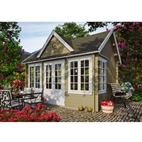 Fjordholz Gartenhaus Modell Teehaus Windsor 44 Grau Imprägniert – 14.28 qm Fjordholz Gartenhaus Modell Teehaus Windsor 44 Grau Imprägniert – 14.28 qm