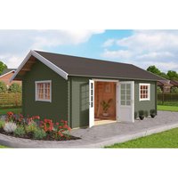 Lasita Gartenhaus Caroline Set Silber 575 cm x 390 cm Grau-Grün – 19.01 qm Lasita Gartenhaus Caroline Set Silber 575 cm x 390 cm Grau-Grün – 19.01 qm