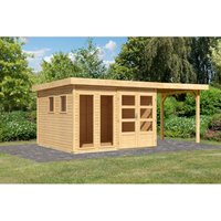 Karibu Gartenhaus Maradi 6 m. Anbaudach Naturbelassen 216 x 298 x 302 cm – 6.44 qm Karibu Gartenhaus Maradi 6 m. Anbaudach Naturbelassen 216 x 298 x 302 cm – 6.44 qm