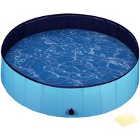 Fudajo Hundepool 100x30cm Hundeschwimmbad Hundeplanschbecken Hundebadewanne
