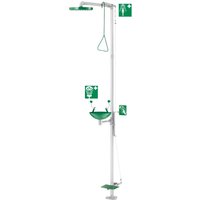 Delabie Kombi Sicherheits-Augendusche und Körperdusche auf Säule