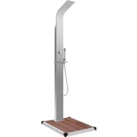 vidaXL Gartendusche mit Bodenelement WPC Edelstahl 3051287