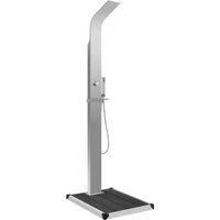 vidaXL Gartendusche mit Bodenelement WPC Edelstahl 3051288