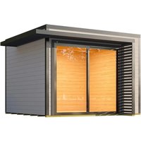 Weka Gartenhaus Amberley Doppelschiebetür Grau-Anthrazit 300 cm x 300 cm – 8.16 qm Weka Gartenhaus Amberley Doppelschiebetür Grau-Anthrazit 300 cm x 300 cm – 8.16 qm