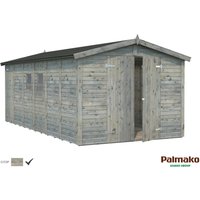 Palmako Dan Holz-Gartenhaus Grau Satteldach Tauchgrundiert 273 cm x 550 cm – 15.02 qm Palmako Dan Holz-Gartenhaus Grau Satteldach Tauchgrundiert 273 cm x 550 cm – 15.02 qm