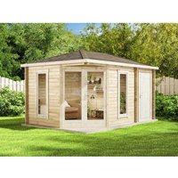 Alpholz Gartenhaus Liwa Compact Walmdach 442 cm x 302 cm Braun – 12.11 qm Alpholz Gartenhaus Liwa Compact Walmdach 442 cm x 302 cm Braun – 12.11 qm