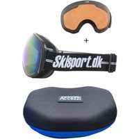 Demon Magnet Skisport.dk Edition, Blue Mirror + Accezzi gogglecase
