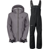 Scott Vertic Ripstop 3L Shell Jacke/Shell Hose Set, Damen, grau/schwarz