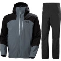 Helly Hansen Loke 2L giacca + pantaloni shell, uomo, gelo alpino/nero