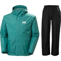 Helly Hansen HH Rain/Seven J Regenset, Herren, grün/schwarz