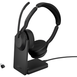 Jabra Evolve2 55 Cuffie Wireless Stereo Con Base Di Ricarica, USB-A Dongle, Tutte Le Piattaforme, Stereo, Supporto Incluso Jabra Evolve2 55 Cuffie Wireless Stereo Con Base Di Ricarica, USB-A Dongle, Tutte Le Piattaforme, Stereo, Supporto Incluso