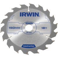 Irwin IRWIN® Construction Circular Saw Blade 150 x 20mm x 18T ATB 1897089