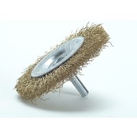 Lessmann DIY Wheel Brush 75 x 10mm, 0.25 Brass Wire 410.136.EP