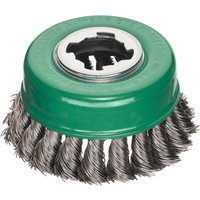 Lessmann X-Lock Stainless Steel Knot Cup Brush 85mm Non Spark 483.81X