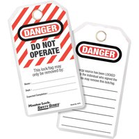 Master Lock No. 497A Heavy-Duty Safety Tags (12) - DANGER DO NOT OPERATE 497A