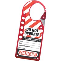 Master Lock Snap-on Hasp Lockout Labelled 427