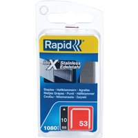 Rapid 53/10B 10mm Stainless Steel Fine Wire Staples (Box 1080) 40109511