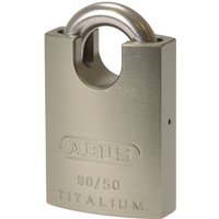 ABUS Mechanical 90RK/50mm TITALIUM⢠Padlock Closed Shackle 10055292-01