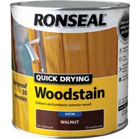 Ronseal Quick Drying Woodstain Satin Walnut 2.5 litre 30942