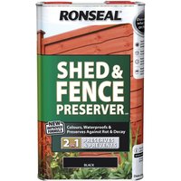Ronseal Shed & Fence Preserver Black 5 litre 37653
