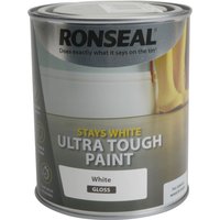 Ronseal Stays White Ultra Tough Paint Gloss White 750ml 37522