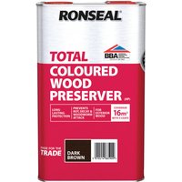 Ronseal Trade Total Wood Preserver Dark Brown 5 litre 38590