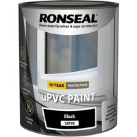 Ronseal uPVC Paint Black Satin 750ml 39393