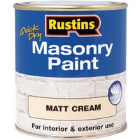 Rustins Masonry Paint Cream 500ml MASPC500