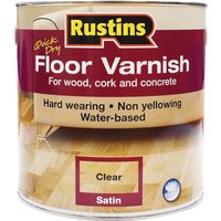 Rustins Quick Dry Floor Varnish Satin 1L AFCS1000