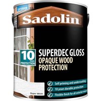 Sadolin Superdec Opaque Wood Protection Super White Gloss 5 litre 5028852