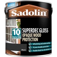 Sadolin Superdec Opaque Wood Protection Black Gloss 2.5 litre 5028854