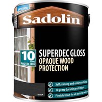 Sadolin Superdec Opaque Wood Protection Black Gloss 5 litre 5028855