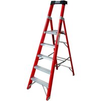 Excel Electricians Fibreglass Platform Step Ladder 3 Tread 1.34m EN131