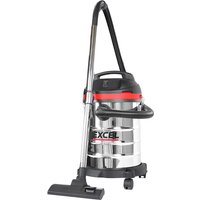 Excel 30L Wet & Dry Vacuum Cleaner 240V/1400W Without Power Take Off Socket 30L