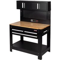 Excel 45" Workstation with Pegboard, 5 Drawers & Power Socket – Heavy-Duty Steel Workbench for Garage & Workshop 45"
