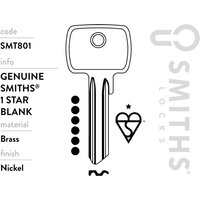 Smiths Locks 1 Star Euro Cylinder 6 Pin Key Blank SMT801