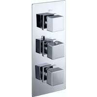 Giavani Triple Square Shower Valve GIA-SV-TC-BL