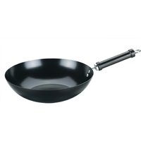 Basiks Carbon Steel Wok + Wood Handle BWWH30