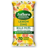Zoflora Lemon Zing Large Wipes 12178