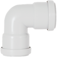 Davant Push Fit Knuckle 90° Bend White EP07W